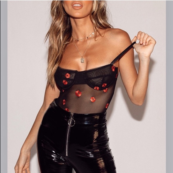 Princess Polly Tops - Princess Polly Madsen Mesh Bodysuit
